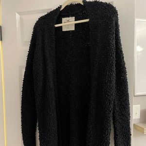 Fuzzy Long Cardigan